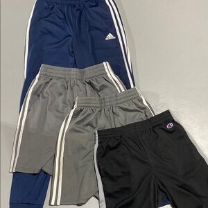 Adidas and Champion Kids Bottoms Set - Blue, Gray, Black,